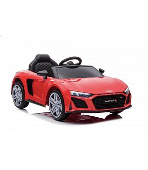 COCHE AUDI R8 SPORT 12V, ROJO, ASIENTO CUERO, RUEDAS GOMA, MANDO RC - INDA63-A300RED